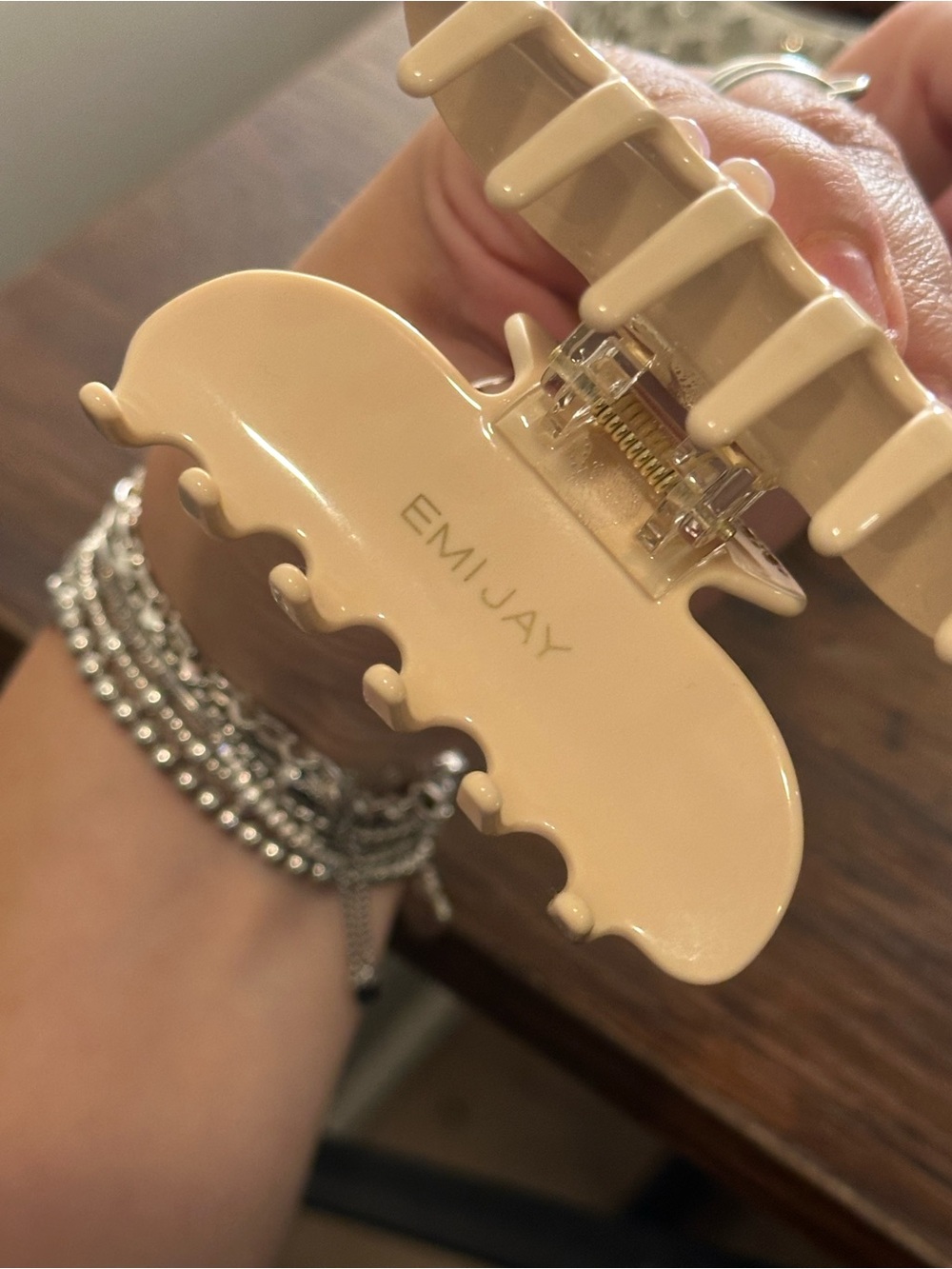 Emi Jay Beige Hair Claw Clip